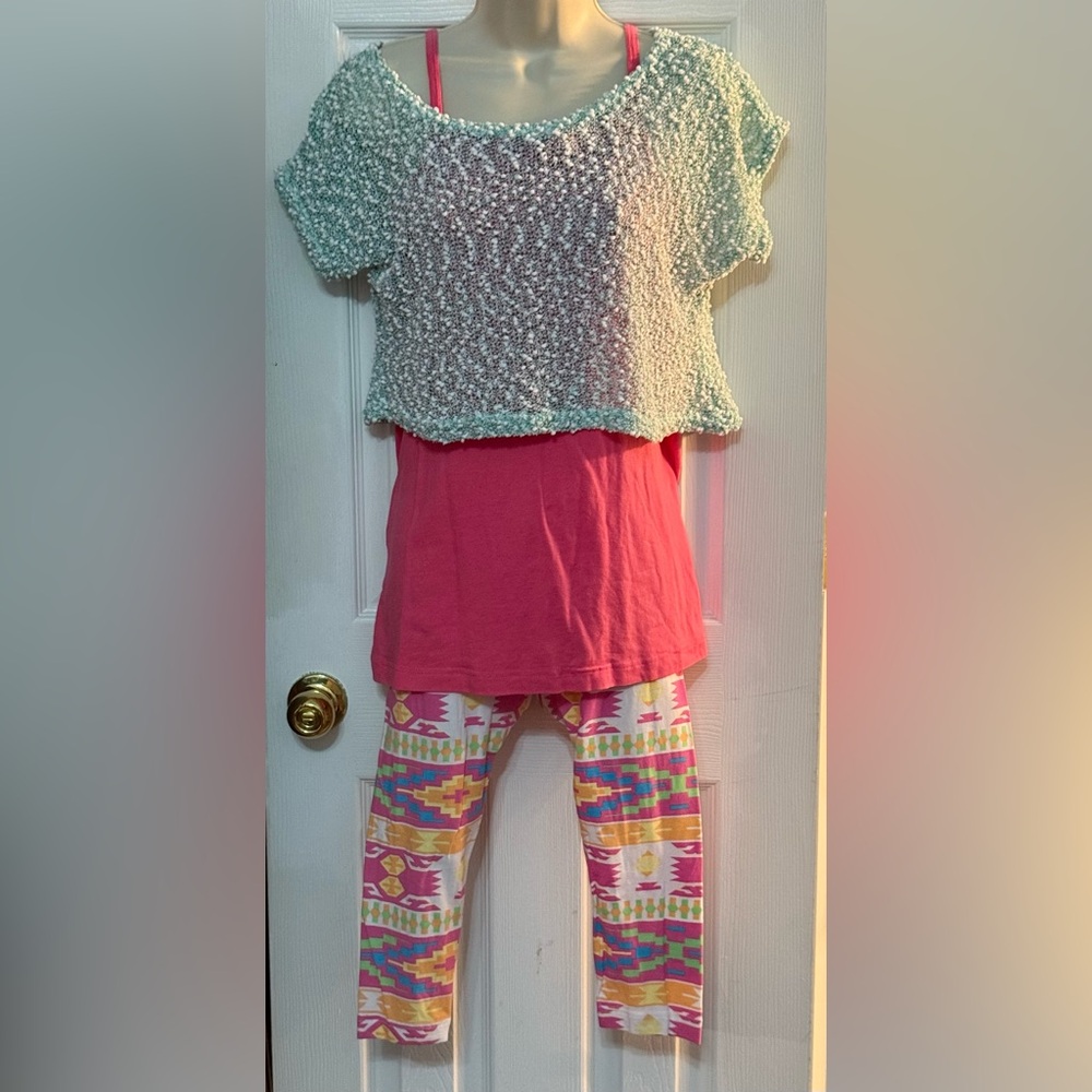 Mallory May Tank Sweater & Leggings Set Sz 14